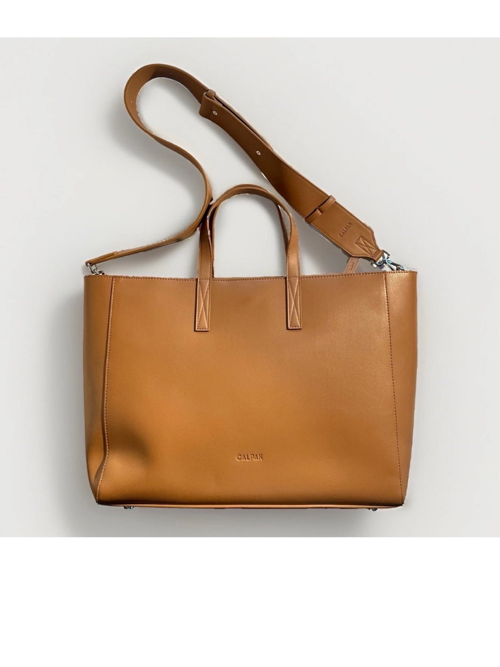 CALPAK Haven 16" Laptop
Computer Tote Shoulder Bag - Toffee Beige Tan NWOT - Picture 5 of 16